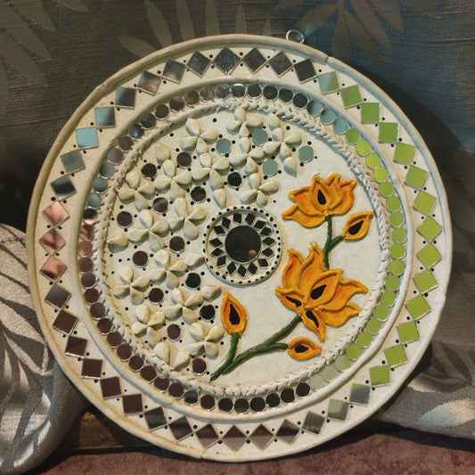 Lippan Art Plate with Lotus