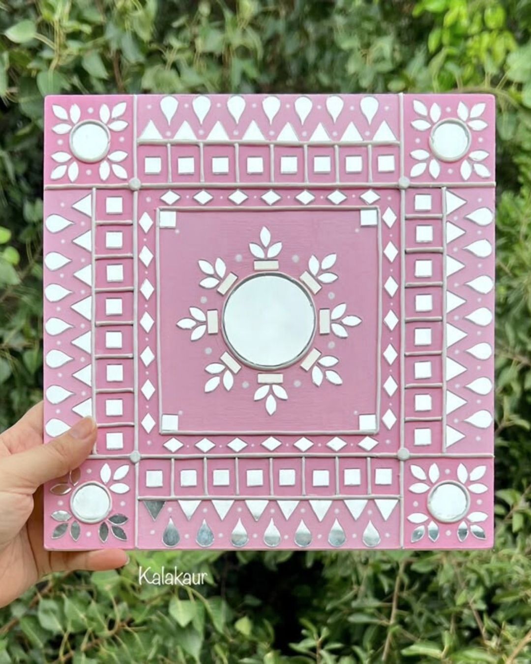 Traditional Pink Lippan Artwork