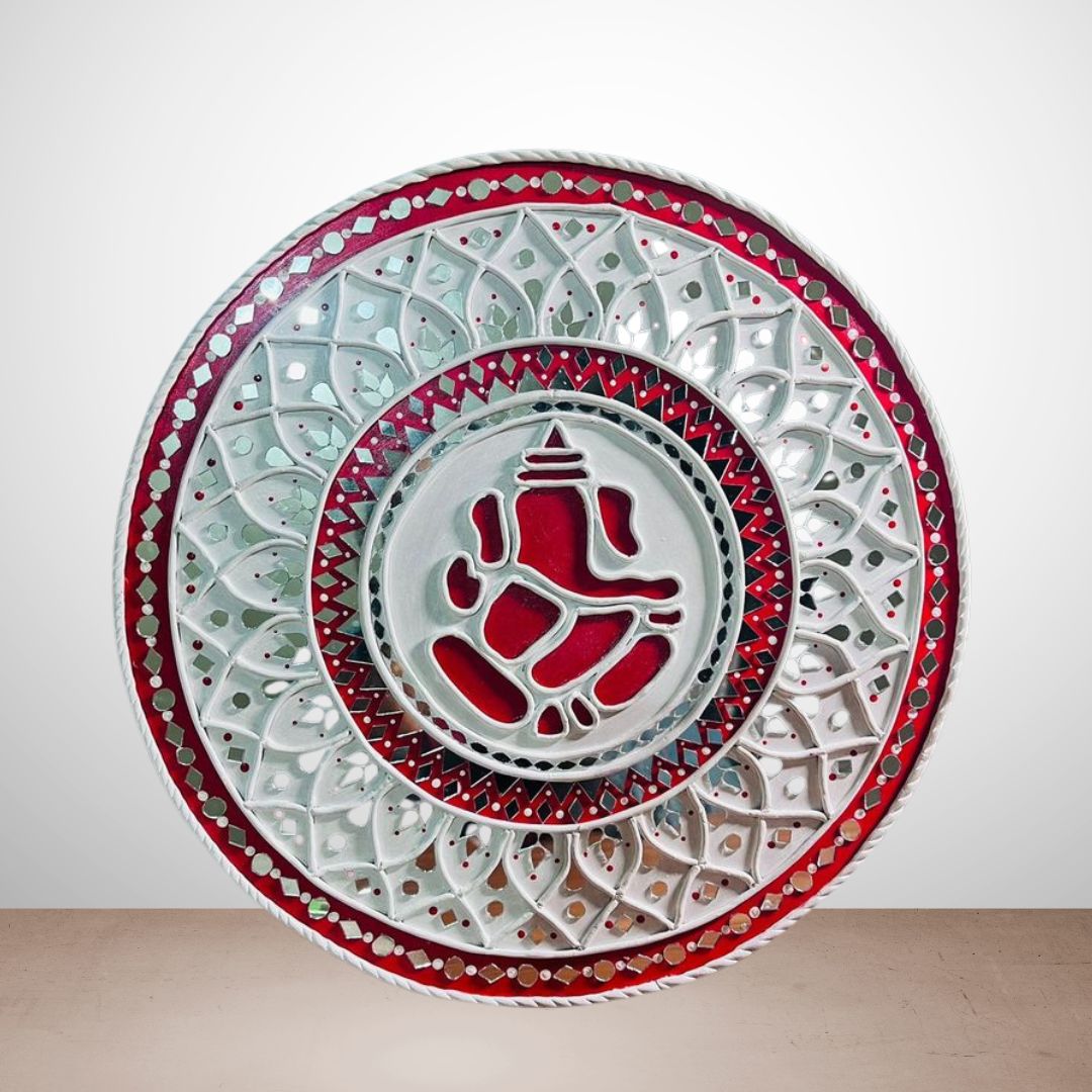 Sacred Ganesha Mandala Lippan Wall Decor
