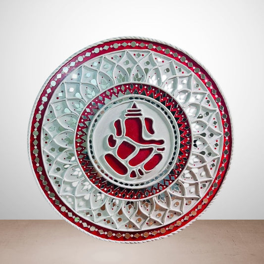 Sacred Ganesha Mandala Lippan Wall Decor